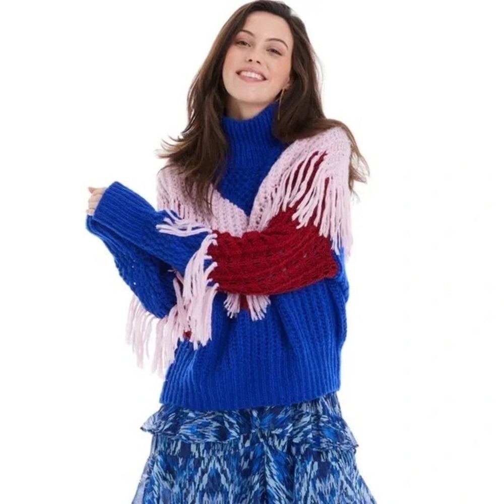 Allison Women's Small New York‎ Petra Fringe Sweater Bohemian USA NEW